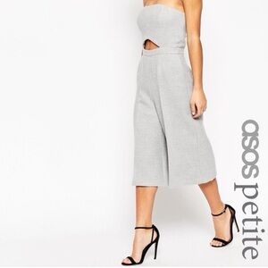 ASOS Fall/Winter Strapless gaucho/culotte jumpsuit
